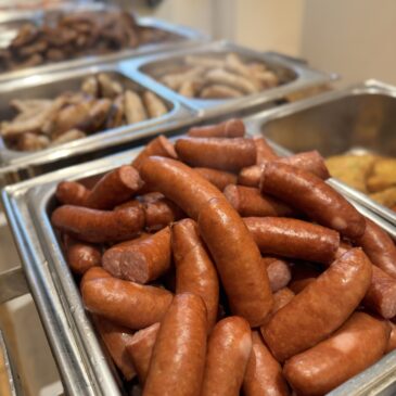 Teilansicht vom Grünkohl Buffet